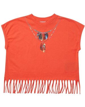 Marcelo Burlon Top With Bangs - Red