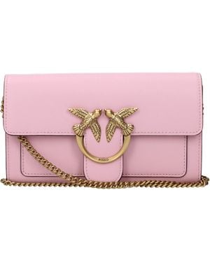 Pinko Pochette Leather - Pink