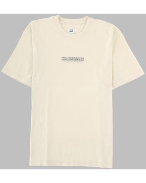 C.P. Company T-Shirt With Logo Print - Natural