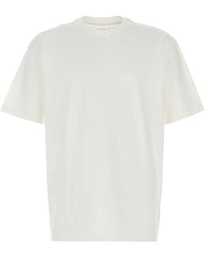 Y-3 Logo Baumwoll -T -Shirt - Weiß