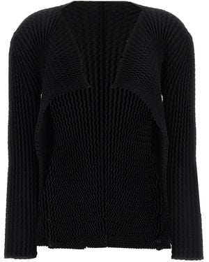 Issey Miyake 'spongy' Vest - Zwart