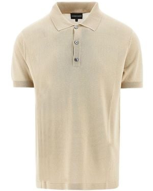 Emporio Armani Exclusive Logo Polo Shirt - Natural