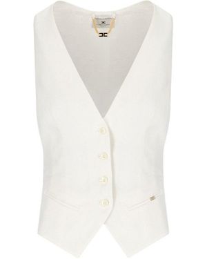 Elisabetta Franchi Ivory Vest - White