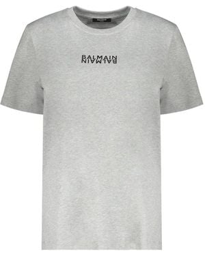 Balmain Logo T-Shirt - Grey