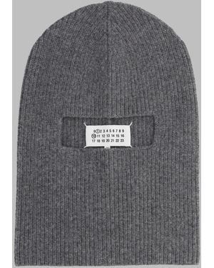 Maison Margiela Wool Balaclava Virgin Hat - Gray