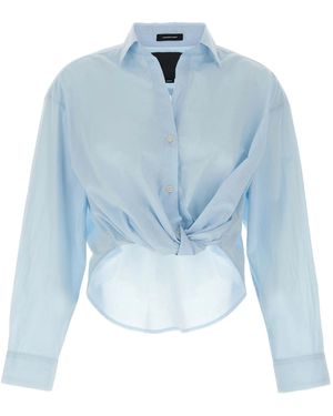 R13 Twisted Fronthemd - Blau