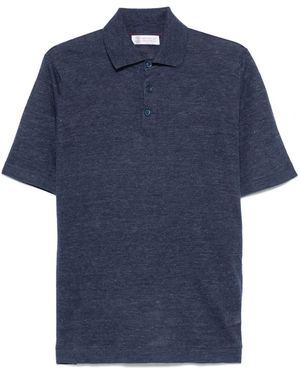 Brunello Cucinelli Poloshirt Mit Kurzen Ärmeln - Blau