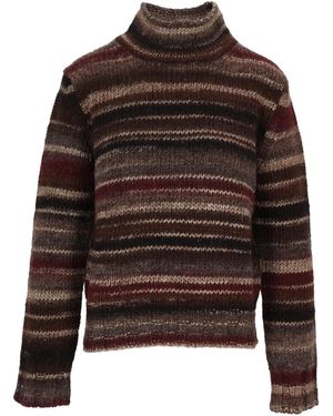 Kangra Cashmere Kangra-Kaschmir-Rollkragenpullover aus bedrucktem Garn - Braun