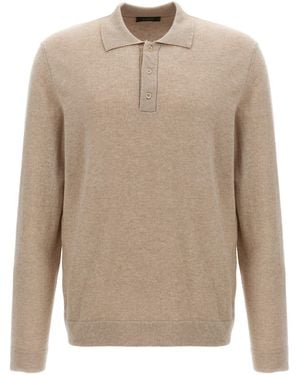 Zanone Cashmere Woll Polo Shirt - Natur