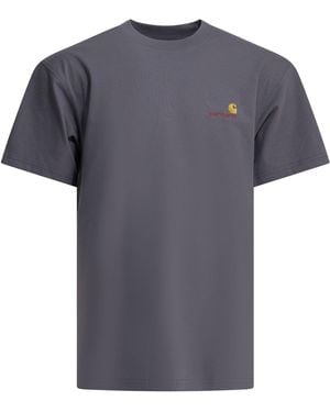 Carhartt "American Script" Crew Neck T Shirt - Gray