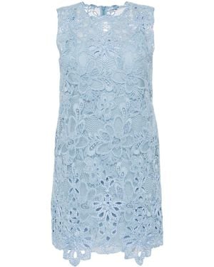 Ermanno Scervino Corded-Lace Mini Dress - Blue