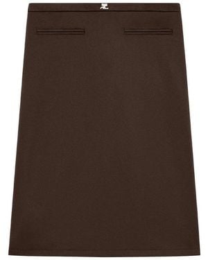Courreges Polyester Skirt - Brown
