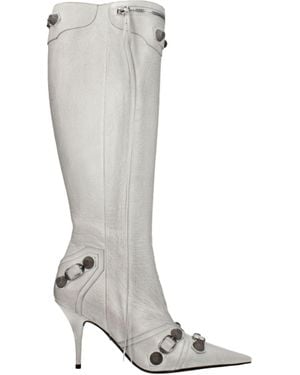 Balenciaga Vrouwens Laarzen Leergrijs - Wit