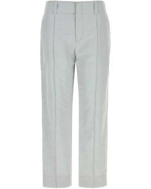 Chloé Light Linen Blend Pant - Grey