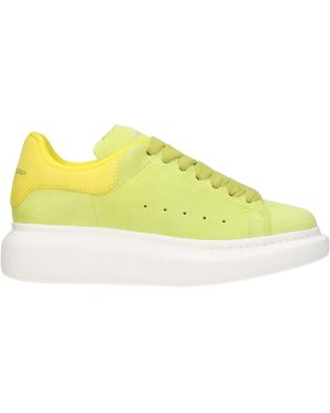 McQueen Trainers Oversize Donna Camoscio Verde/Giallo - Yellow