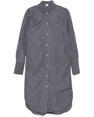 TOTEME Striped Cotton Shirtdress - Gray