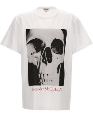 McQueen Maglietta Stampata Di - Bianco