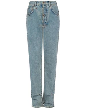 Moschino High-Waisted Straight Leg Denim - Blue