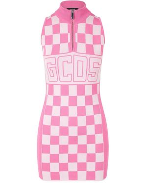 Gcds Mini -Kleid mit Logodruck - Pink