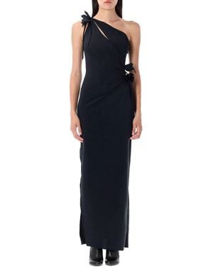 Coperni Asymmetric Flower Gown - Blue