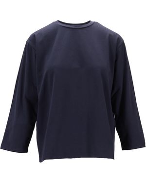 LA ROSE Camiseta Mujer Manica Lunga - Azul