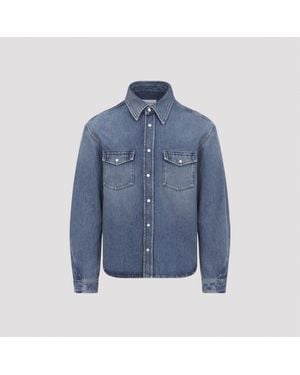 Givenchy Denim Casual Shirt With Button-Down Front - Blau
