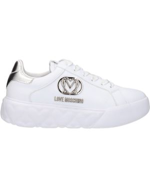 Love Moschino Liebe Moschino Sneakers Frauen Leder weiß/Silber