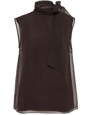 Brunello Cucinelli Seidentank -Top - Braun