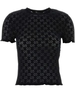 Gucci Gg Cotton Blend T-Shirt - Black