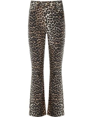Ganni Leopard Betzy Jeans - Gray