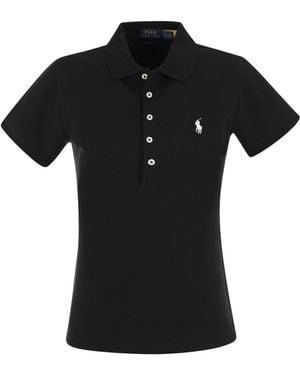 Polo Ralph Lauren Slim Fit Stretch Polo Shirt - Black