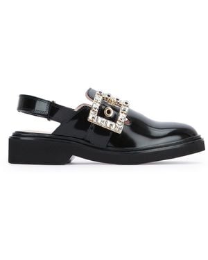 Roger Vivier Leather Mules - Black