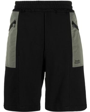 McQueen Elastische Shorts - Zwart