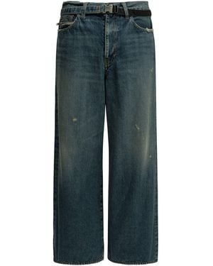 Sacai "Beyondexx" Jeans mit weitem Bein - Blau