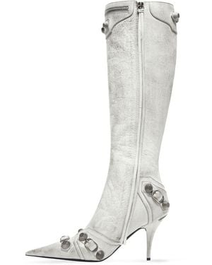 Balenciaga Cagole 90mm Knee High Boots - White