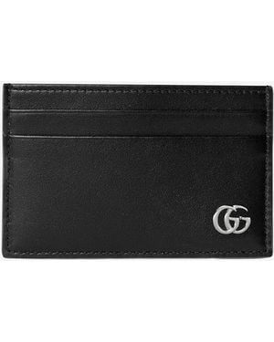 Gucci Card Holder Gg Marmont Calfskin Wallets & Cardholders - Black