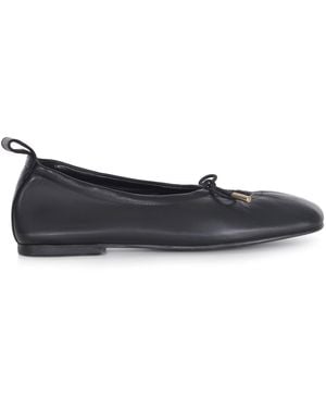 Alohas Ballerinas Made Of Leather - Black