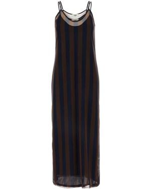Fendi Printed Stretch Tulle Dress - Black