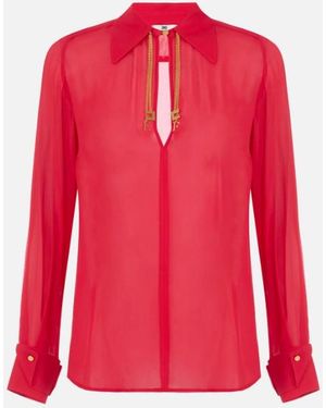 Elisabetta Franchi Georgette Shirt - Red