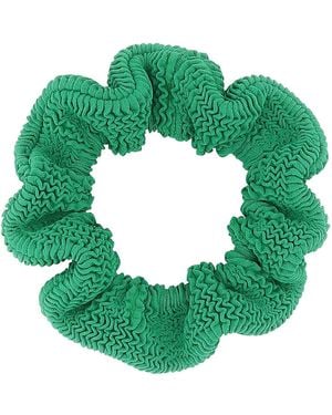 Hunza G Grass Fabric Scrunchie - Green