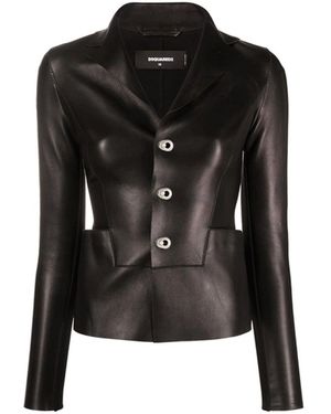 DSquared² Lederjacke - Schwarz
