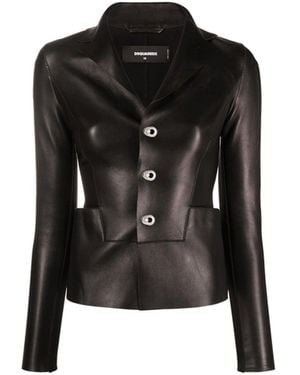 DSquared² Leather Jacket - Black
