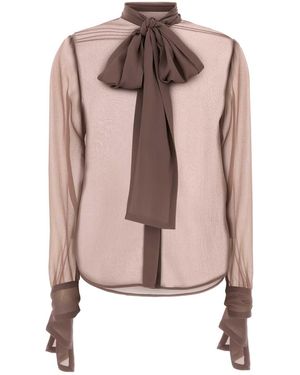 Saint Laurent Transparent Shirt - Pink