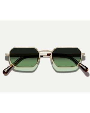 Moscot Lunettes de soleil Shmooz Gold Gold/Vert Dégradé Unisexe