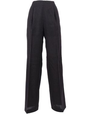 Alberta Ferretti Wide-Leg Trousers With High Waist And Pleated Detail - Blue