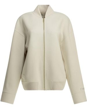 Max Mara Virgin Wool Bomber Jacket - White