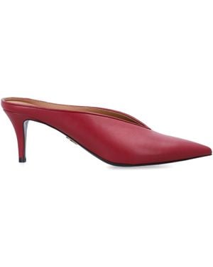 Stella McCartney Pointed-Toe Sculptural Heel Mule - Red