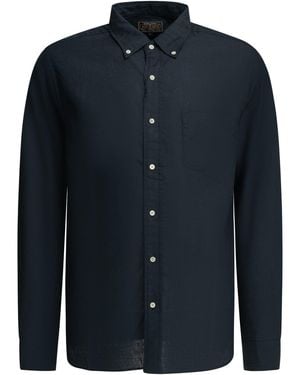 Beams Plus Coolmax Linen Polyester Casual Shirt - Blue