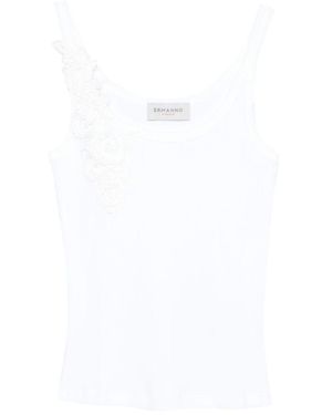ERMANNO FIRENZE Besticktes Tanktop - Weiß