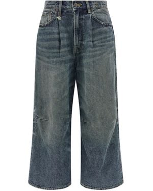 R13 Cropped Jeans - Blue